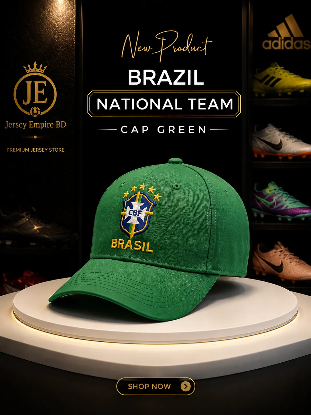 BRAZIL GREEN - EMBROIDERED CAP